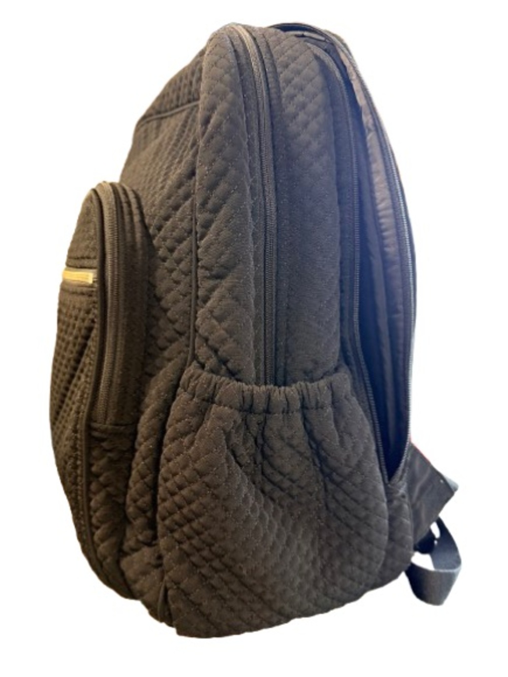 Vera Bradley Black Quilted Backpack Travel School Laptop Bag Read Description - Picture 4 of 11